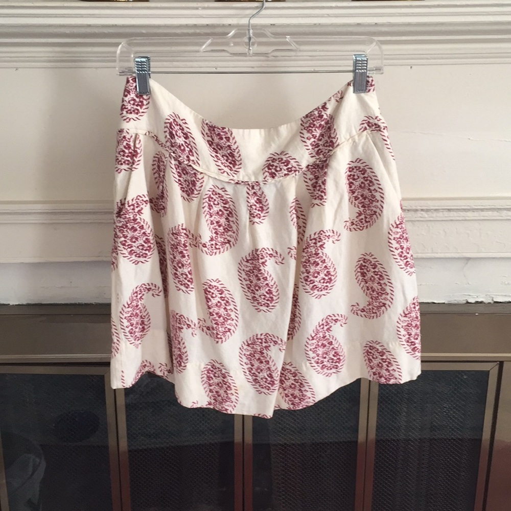 Beautiful cream and pink paisley skirt
